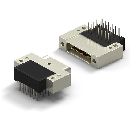 PCB Right Angle Dual Row Plated Thru Hole Metal Shell (Style 8)